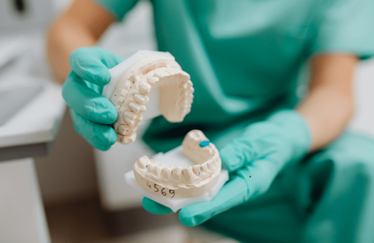 Cast metal partial dentures with durable and aesthetic design.